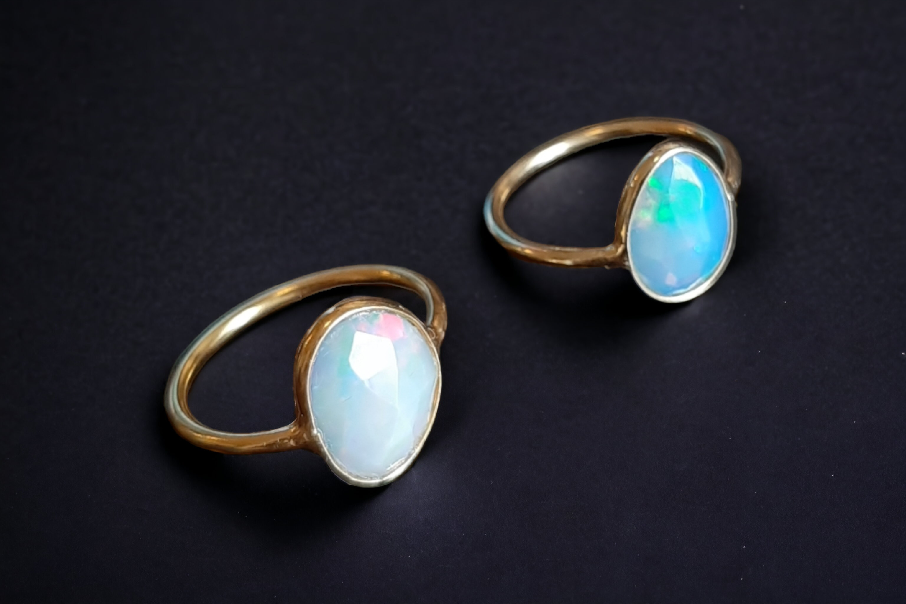 再販 Ethiopian Opal ring エチオピア産 オパールリング
