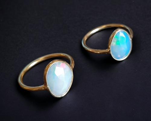 再販 Ethiopian Opal ring エチオピア産 オパールリング