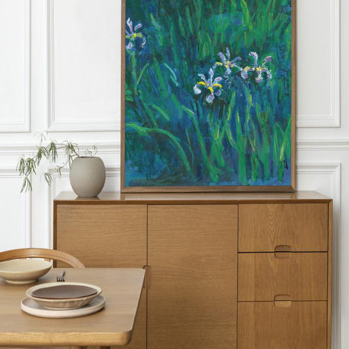 NO.212】アイリスの花の絵画アートポスター☆菖蒲ボタニカルフラワー