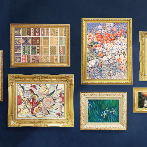 NO.212】アイリスの花の絵画アートポスター☆菖蒲ボタニカルフラワー