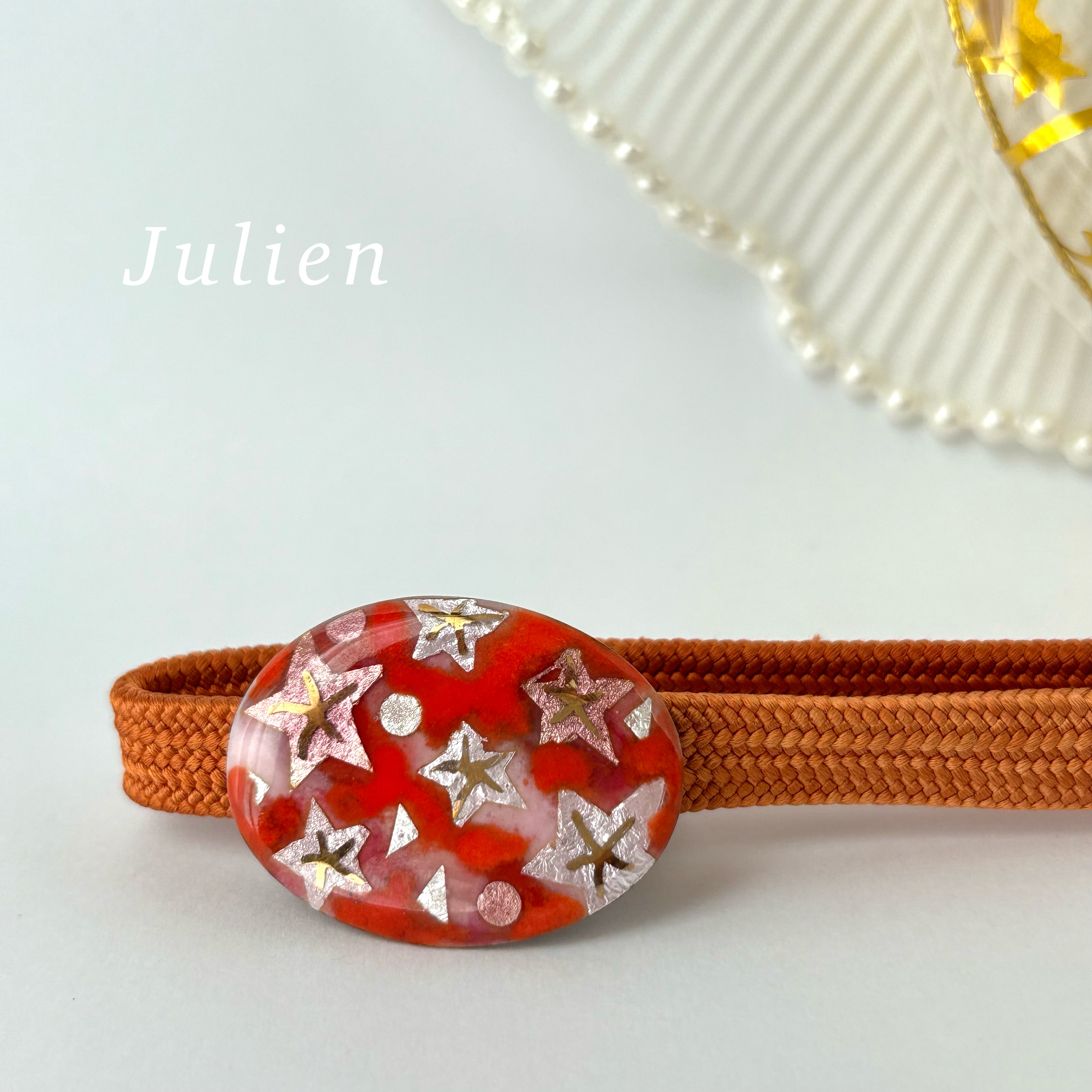 七宝焼き帯留め (419)