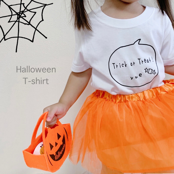 長袖変更可  ̖́- ハロウィン＊名前入りTシャツ 1枚目の画像