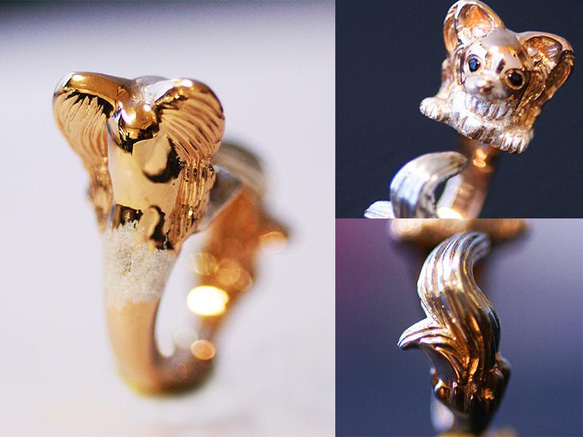 Papillon 戒指躺下 [免費送貨] 一個 3D 立體的蝴蝶戒指躺在你的手指上。 第2張的照片