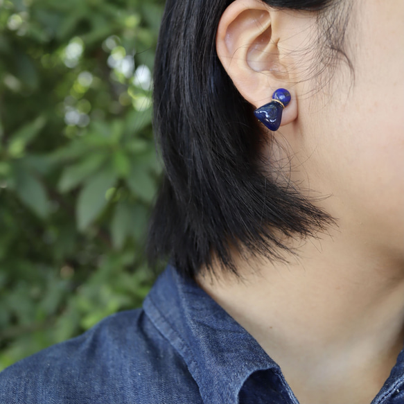 teruteruピアス（lapis lazuli） 18枚目の画像