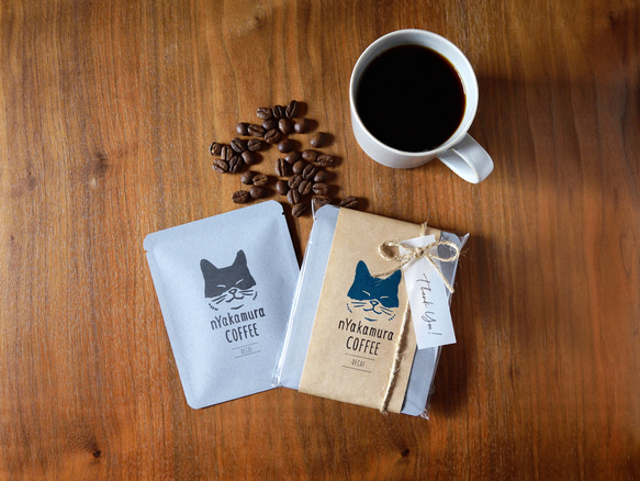 猫のコーヒーギフト(ドリップバッグ3袋入り)【デカフェ・カフェインレス】自家焙煎珈琲/ギフト/プチギフト/ドリップコーヒ 13枚目の画像