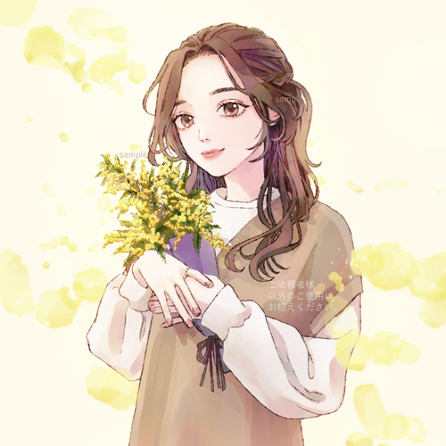 ゆ様 イラスト アイコン オーダー 専用ページ SNSのアイコンイラストオーダー/似顔絵、キャラクターイラスト
