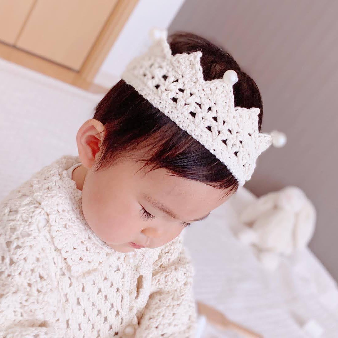AP ヘアアクセサリー ベビークラウン フラワー パーティーハット