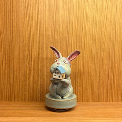 N131 ホワイトハウス ゾディアック エッセンシャル オイル セラミック オルゴール (ウサギ) 4枚目の画像
