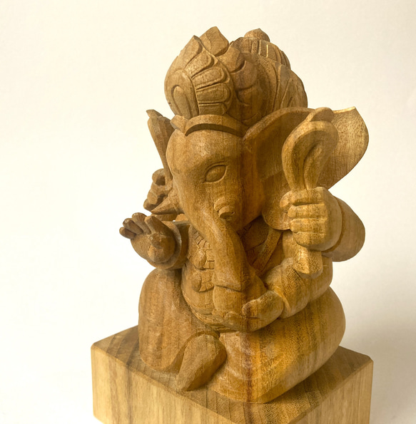 【木彫り・受注制作】ガネーシャ‐インドの神様 2枚目の画像