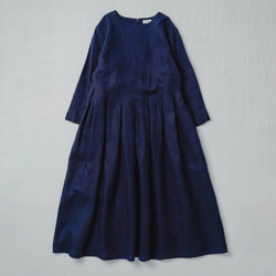 【wafu】Linen Dress 鍵盤タックワンピース / 留紺(とめこん) a013o-tmk1 19枚目の画像