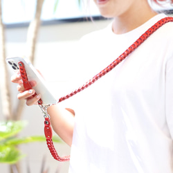 “ショルダーチェーンストラップ タイプ1” 14色 長さ調整可 サコッシュ スマホショルダー 栃木レザー 本革 1枚目の画像