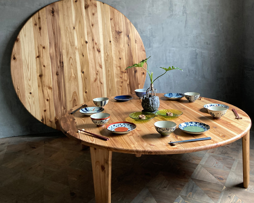 こたつ】直径120cm 天板付き 癒されるちゃぶ台 円 丸 ローテーブル