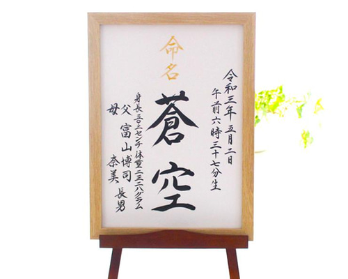 命名書 みらい A4 B5 】手書き おしゃれ ♡出産祝い♡命名書