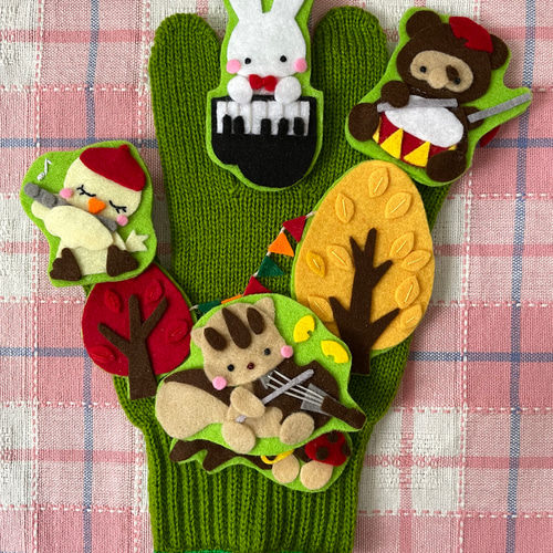 手袋シアター 山の音楽家 おもちゃ・人形 大福 通販 12471471｜Creema