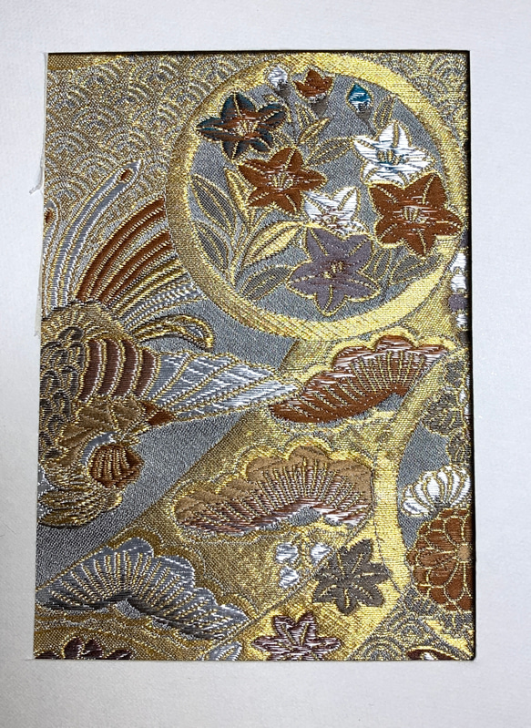 【小サイズ御朱印帳　オーダーメイド専用】金襴織物御朱印帳　文庫サイズ　11x16cm　※作品紹介文の説明をご確認下さい 9枚目の画像