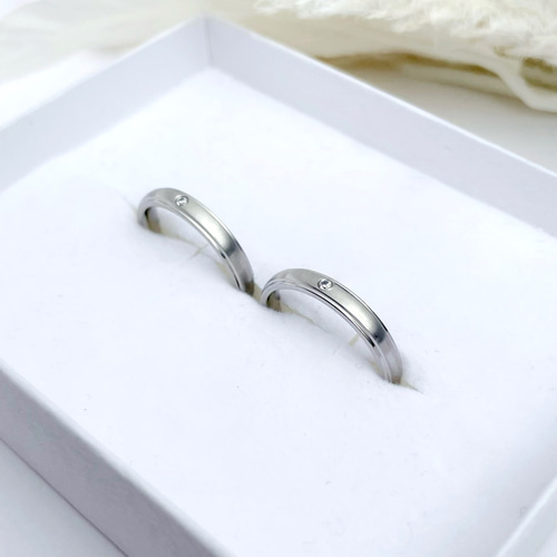 楽天市場】結婚指輪 プラチナ 一粒石 ダイヤモンド ペアリング