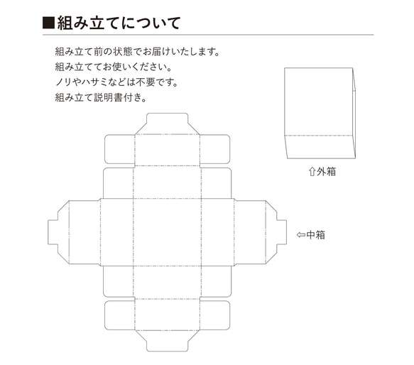 正方形スリーブ箱（小）5個入り［中箱：白］　ギフトボックス　hacoliva【無地】SE50 5枚目の画像