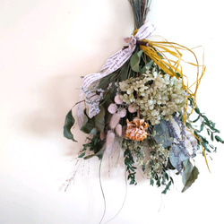 光触媒フラワー ドライフラワー風 スワッグL カウベルとラベンダーの冬の調べ 光触媒フラワー ドライフラワー風 スワッグL カウベルと