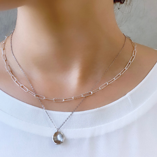 coco vanilla* シルバー925 ケーブルチェーンネックレス coco vanilla* シルバー925 ケーブルチェーンネックレス