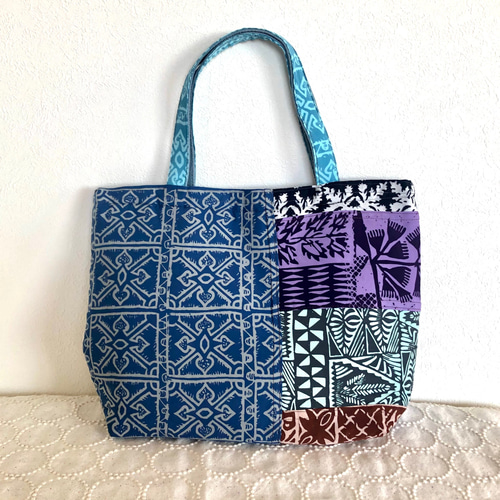 ノアノア　ワイキキ　ハワイ　トートバッグ　フラダンス　ポリネシアン　リバーシブル トートバッグ ハワイファッションブランドNOANOA のパッチバッグからの