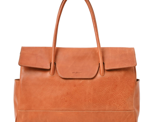 【極美品】COS フラップ トートバッグ レザー 濃い茶色 24AW THE FLAP TOTE - LEATHER フラップトートバッグ- レザー｜COS