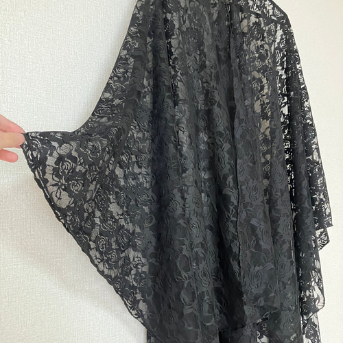 着物 羽織 白 アイボリー 黒 ベージュ ホワイト レース ブラック  