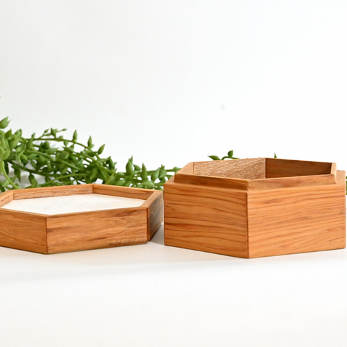 組子の小箱 屋久杉 【麻の葉】 フリーボックス・小物入れ Woodcraft