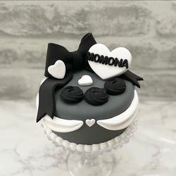 ラブリーリボンのクレイケーキ✳︎色変更可＊フェイクケーキ＊推し