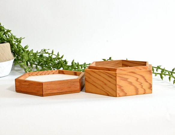 アウトレット　組子の小箱　屋久杉　【八重桜】 4枚目の画像