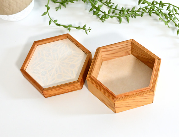 アウトレット　組子の小箱　屋久杉　【八重桜】 6枚目の画像