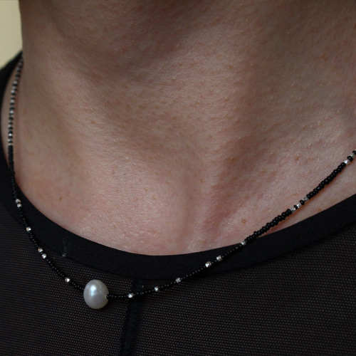 YORU / 淡水パール フランスヴィンテージビーズ カレンシルバービーズ