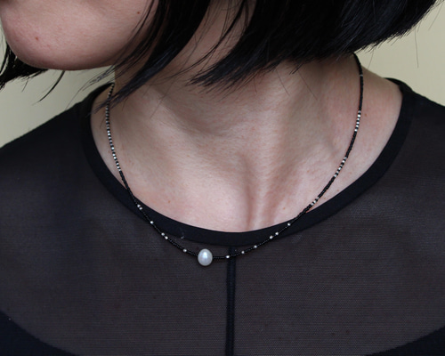 YORU / 淡水パール フランスヴィンテージビーズ カレンシルバービーズ