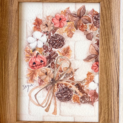 透明水彩画原画アンティークドール 透明水彩画原画アンティークドール 透明水彩画原画アンティークドール