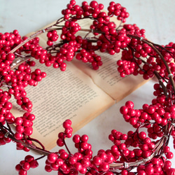 ツヤツヤレッドベリーガーランド【アーティフィシャルフラワー単品】 4枚目の画像