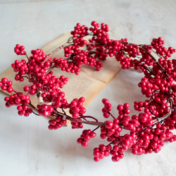 ツヤツヤレッドベリーガーランド【アーティフィシャルフラワー単品】 3枚目の画像