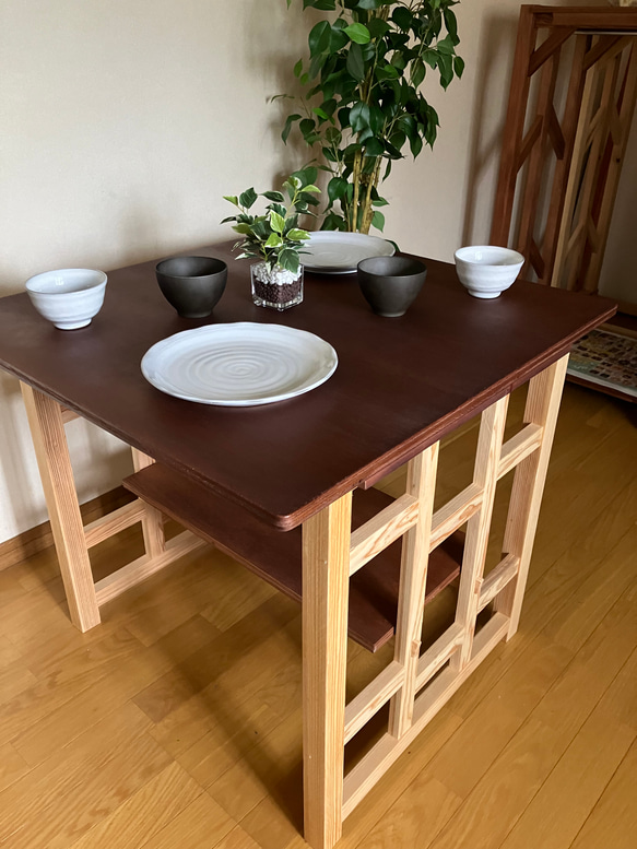 Surface 08 dining table for 2 people   木製ダイニングテーブル　2人用　 1枚目の画像