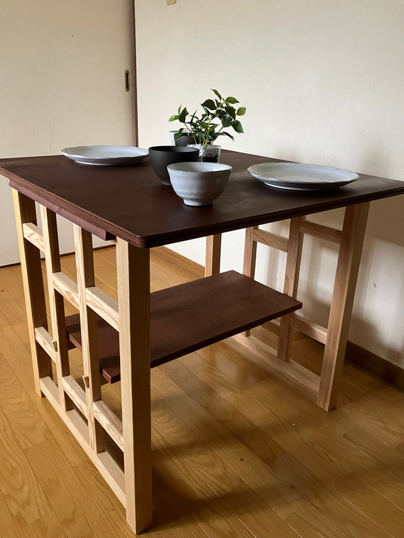 Surface 08 dining table for 2 people   木製ダイニングテーブル　2人用　 2枚目の画像