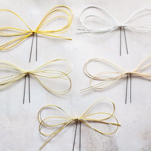 選べるリボン水引ピン2本セット♡水引や金箔も追加可能☆ボブスタイル