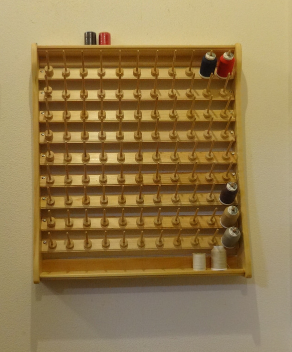 ロックミシン糸巻き糸立てラック　1　9段 99本 シンプルスタイル 16枚目の画像