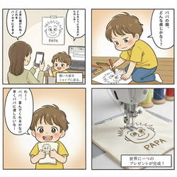 子供の絵 子どもの絵 似顔絵 刺繍 ひざ掛け ブランケット ひざかけ 膝掛け 敬老の日  gp-hizakake-b 2枚目の画像