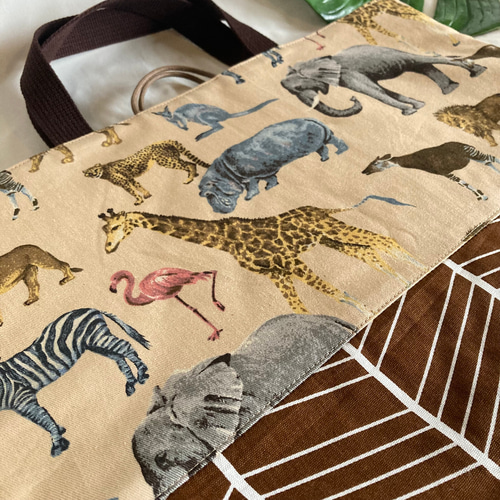 床につかない！！入園入学レッスンバッグ手提げ絵本袋リバーシブル