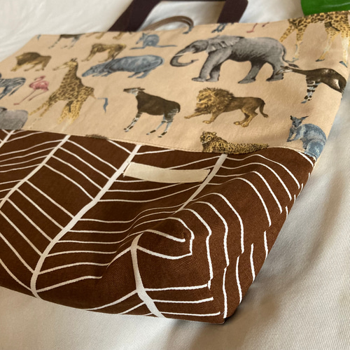床につかない！！入園入学レッスンバッグ手提げ絵本袋リバーシブル