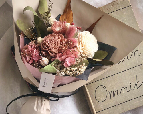 mini bouquet Mauve pink ドライフラワー nico 通販 12487960