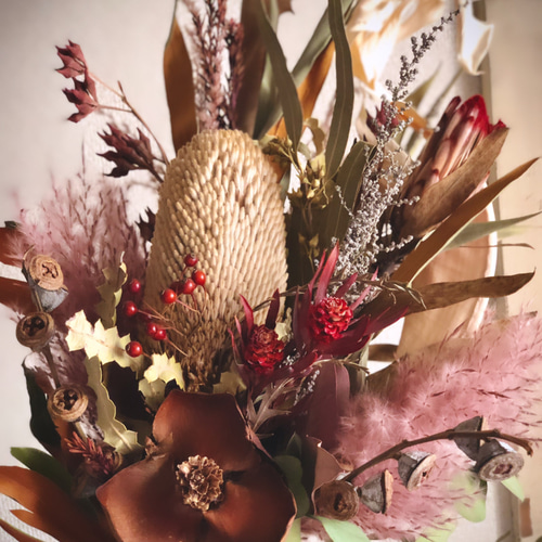 ワイルドフラワー個性派スワッグ ドライフラワー nico 通販 12488474