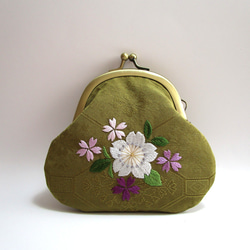 ✨レア　未使用級✨kawa-kawa　がま口　コインケース　ロゴ刺繍　ミラー ✨レア 未使用級✨kawa-kawa がま口 コインケース ロゴ刺繍