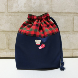 カラフル☆バルーンくまさん お弁当袋 コップ袋 ハンドメイド