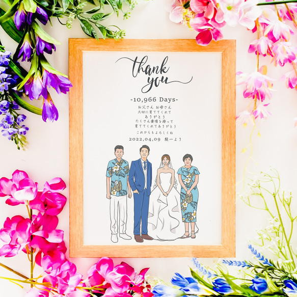 似顔絵 ウェディング 両親贈呈品 結婚式 ウェルカムボード（商品