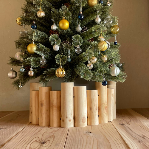 クリスマスツリー 足元隠し 足隠し 丸太 ナチュラル キズ防止