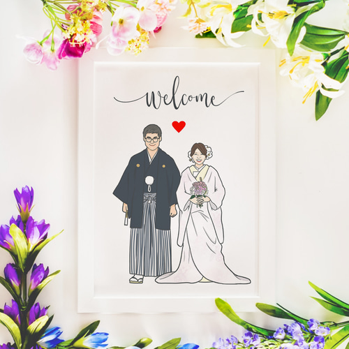 ウェディング 似顔絵 結婚式 ウェルカムボード 似顔絵ボード