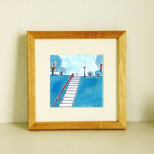 水彩画 木製額縁